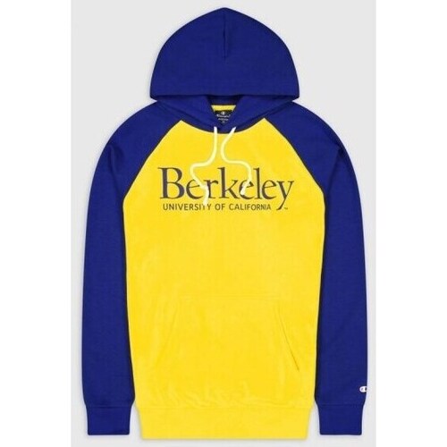 Clothing Men Sweaters Champion Berkeley Univesity Hooded Sweatshirt Navy blue, Yellow