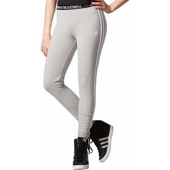 Clothing Women Trousers adidas Originals 3 Str Leggings Grey