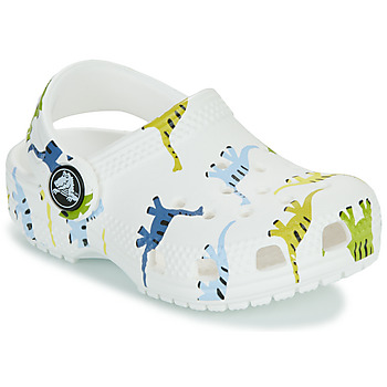 Shoes Children Clogs Crocs Classic Character Print Clog T White / Dinosaur