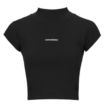 Clothing Women Short-sleeved t-shirts Converse WORDMARK TOP BLACK Black