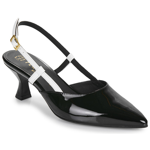 Shoes Women Heels Fericelli MARTY Black / Et / White / Varnish