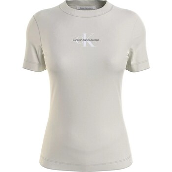 Clothing Women Short-sleeved t-shirts Calvin Klein Jeans J20J221426YBI Cream