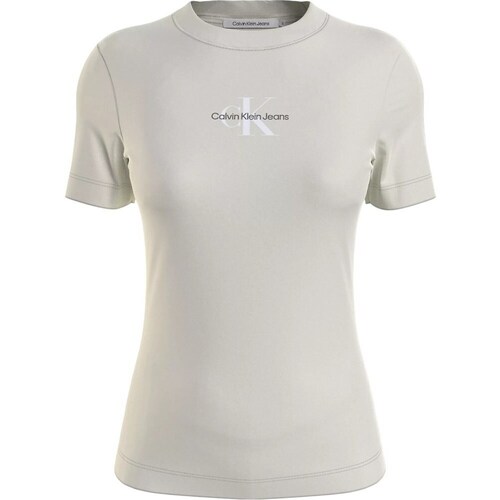 Clothing Women Short-sleeved t-shirts Calvin Klein Jeans J20J221426YBI Cream