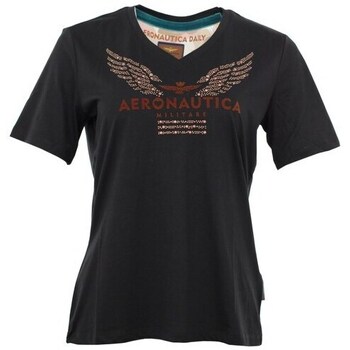 Clothing Women Short-sleeved t-shirts Aeronautica Militare TS2172DJ5700101 Black