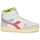 Shoes Women Hi top trainers Diadora MAGIC BASKET MID White / Grey / Pink
