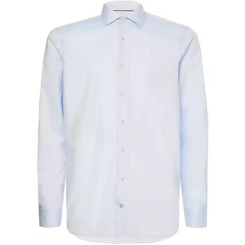 Clothing Men Long-sleeved shirts Tommy Hilfiger Dobby Flex Collar Blue