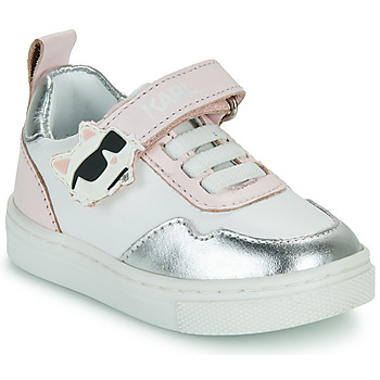 Shoes Girl Low top trainers Karl Lagerfeld KARL'S VARSITY KLUB White / Pink