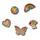 Shoe accessories Accessories Crocs JIBBITZ Rainbow Elvtd Festival 5 Pack Gold / Multicolour