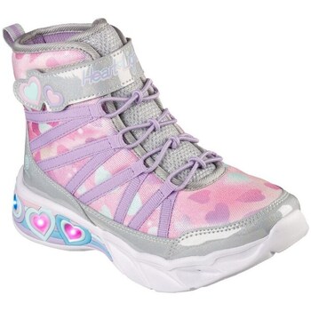 Shoes Children Hi top trainers Skechers Sweetheart Lights Grey, Violet, Pink