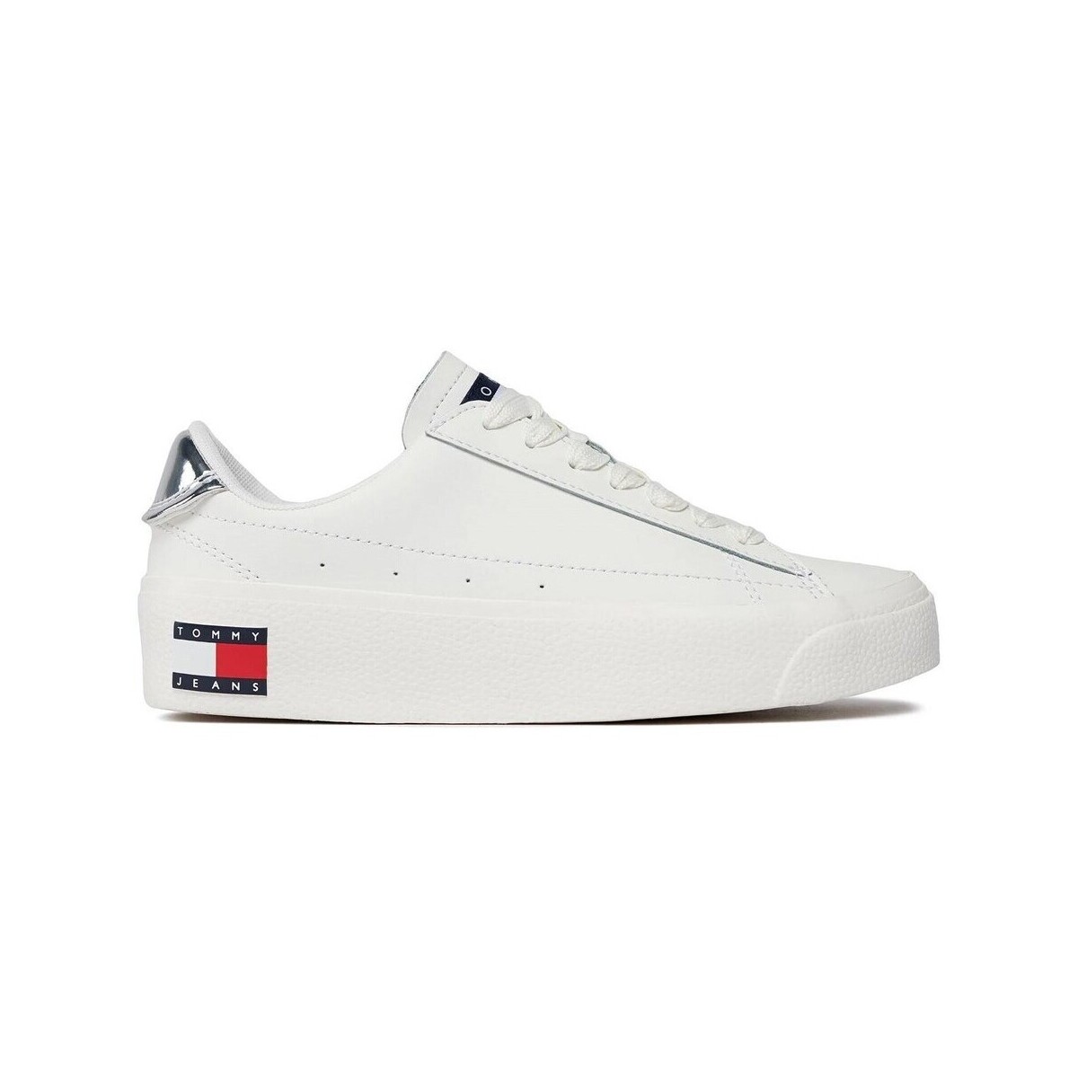 Tommy Hilfiger Vulc Leather Plat Lc White