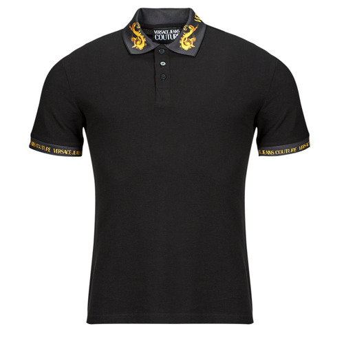 Clothing Men Short-sleeved polo shirts Versace Jeans Couture 76GAGT00 Black