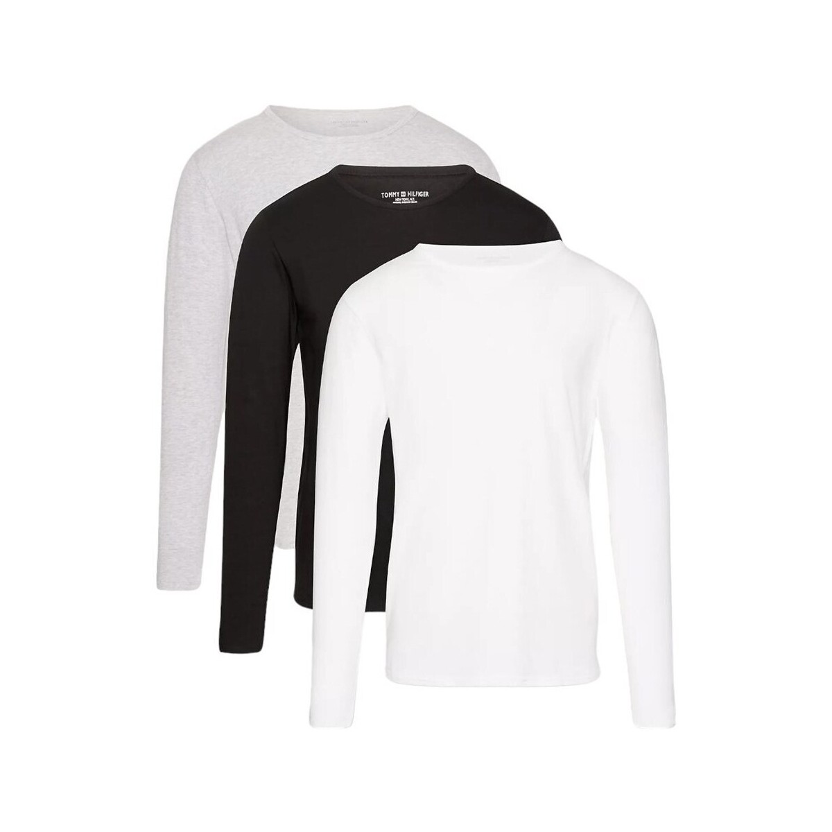 Clothing Men Short-sleeved t-shirts Tommy Hilfiger 3 Longsleeve Grey, White, Black