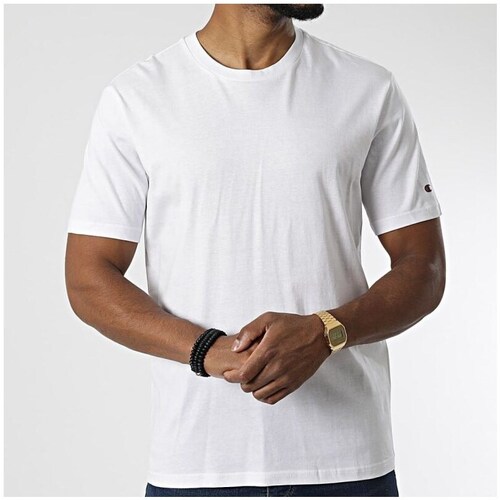 Clothing Men Short-sleeved t-shirts Champion Crew Neck White