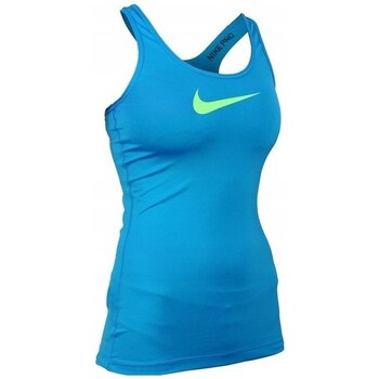 Clothing Women Short-sleeved t-shirts Nike Pro Tank Blue