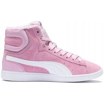 Shoes Children Hi top trainers Puma Vikky Mid Fur Pink