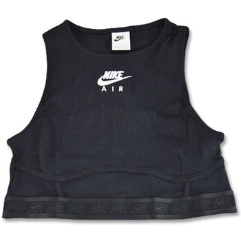 Clothing Women Short-sleeved t-shirts Nike Air Rib Tank Top Wmns Black