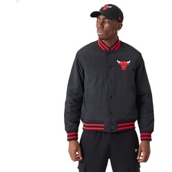 Clothing Men Jackets New-Era Nba Chicago Bulls Script Black