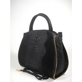 Bags Women Handbags Vera Pelle A4 Krokodyl Black