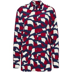 Clothing Women Shirts Tommy Hilfiger WW0WW31447 Red, Navy blue