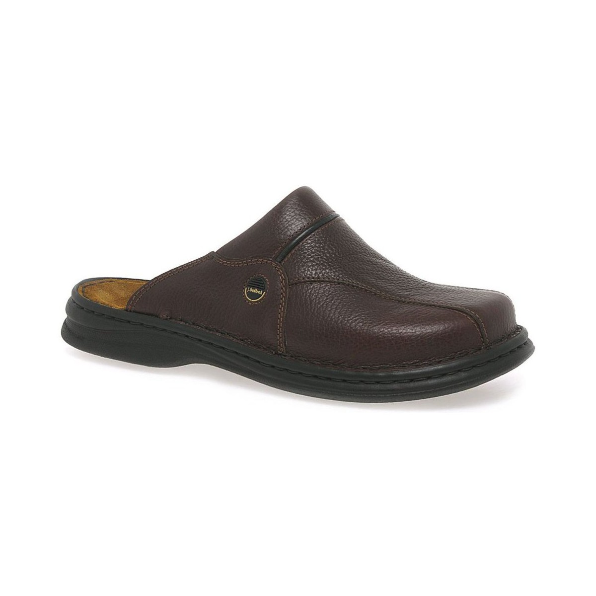 Shoes Men Sandals Josef Seibel Klaus Classic Leather Mens Mules Brown