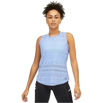 Clothing Women Short-sleeved t-shirts New Balance Q Speed Jacquard Blue