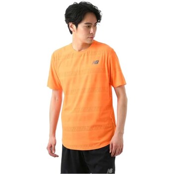 Clothing Men Short-sleeved t-shirts New Balance MT13277VIB Orange
