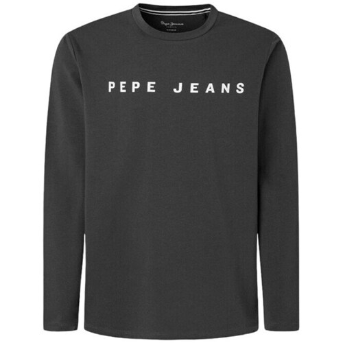 Clothing Men Short-sleeved t-shirts Pepe jeans LOGO LS Black