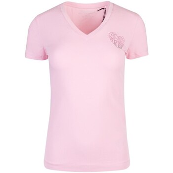 Clothing Women Short-sleeved t-shirts Guess SS VN MINI HEART Pink
