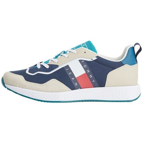 Shoes Men Low top trainers Tommy Hilfiger Track Cleat Beige, Navy blue