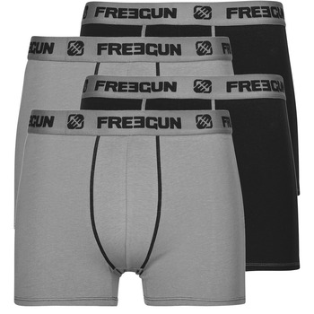 Freegun BOXERS COTON P2 X4 Grey / Black