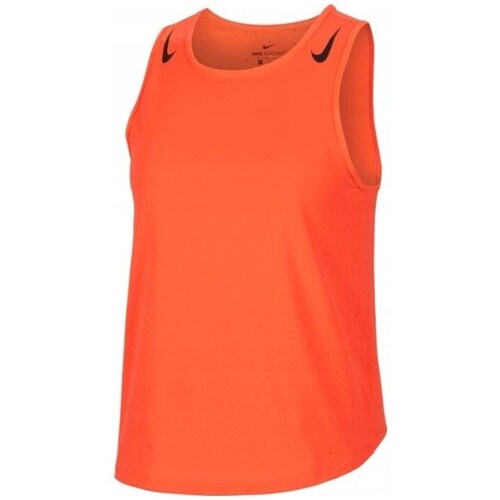 Clothing Women Short-sleeved t-shirts Nike Aeroswift Running Orange
