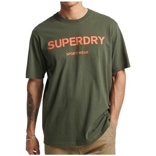 Clothing Men Short-sleeved t-shirts Superdry Code Core Sport Tee Olive