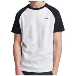 Clothing Men Short-sleeved t-shirts Superdry Vintage Baseball Tee White, Black