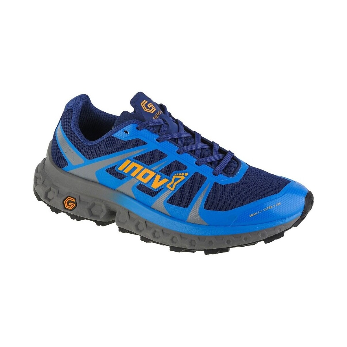 inov 8  trailfly ultra g 300 max  men's running trainers in blue