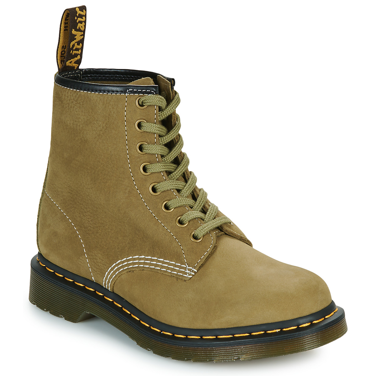 Dr Martens 1460 Muted Olive Tumbled Nubuck+e.h.suede Kaki