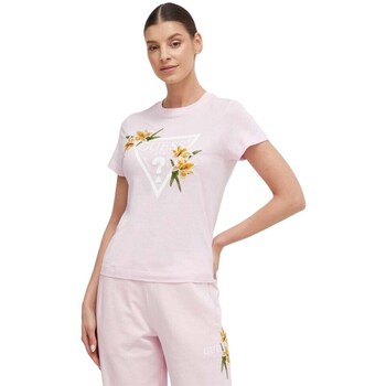 Clothing Women Short-sleeved t-shirts Guess V4GI03K46D1A61I Pink