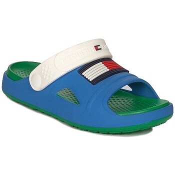Shoes Children Flip flops Tommy Hilfiger T3X233440BW Green, Blue, White