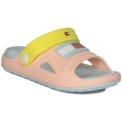 Shoes Children Flip flops Tommy Hilfiger T3A233290PY Pink, Golden, Grey