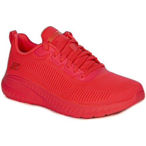 Shoes Women Low top trainers Skechers Bobs Neon Coral Red