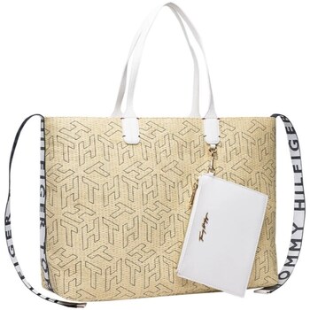 Bags Women Handbags Tommy Hilfiger Iconic Beach White, Golden
