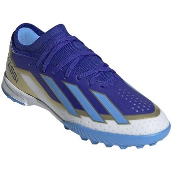 Shoes Children Football shoes adidas Originals X Crazyfast League Messi Jr Tf Light blue, White, Navy blue