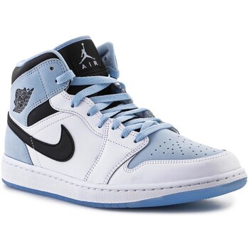 Shoes Men Mid boots Nike Air Jordan 1 Mid Se Light blue, White