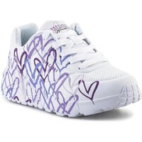 Shoes Children Low top trainers Skechers Uno Lite Spread The Love White