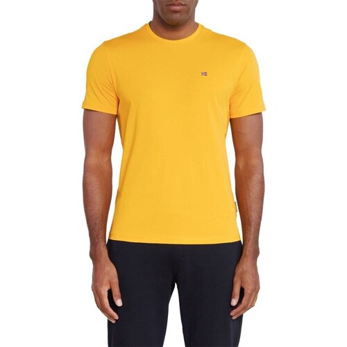Clothing Men Short-sleeved t-shirts Napapijri Salis Yellow