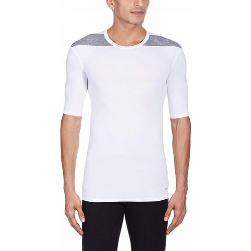 Clothing Men Short-sleeved t-shirts adidas Originals Techfit Grey, White