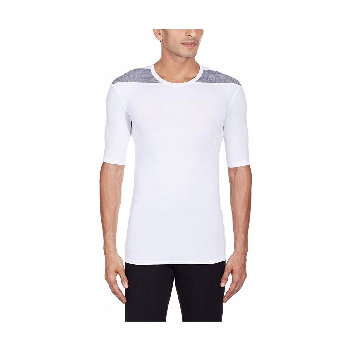 Clothing Men Short-sleeved t-shirts adidas Originals Techfit White, Grey