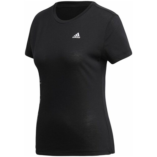 Clothing Women Short-sleeved t-shirts adidas Originals 3 Stripe Tee Black