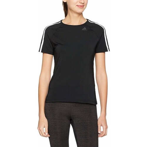 Clothing Women Short-sleeved t-shirts adidas Originals D2M Tee 3S Climalite Black