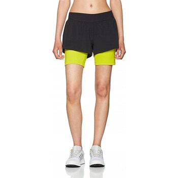 Clothing Women Cropped trousers adidas Originals Climalite Black, Yellow