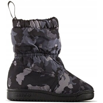 Shoes Children Snow boots adidas Originals Slip ON Boot Black, Grey